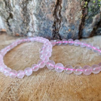 Bracelet Quartz Rose AA 6mm